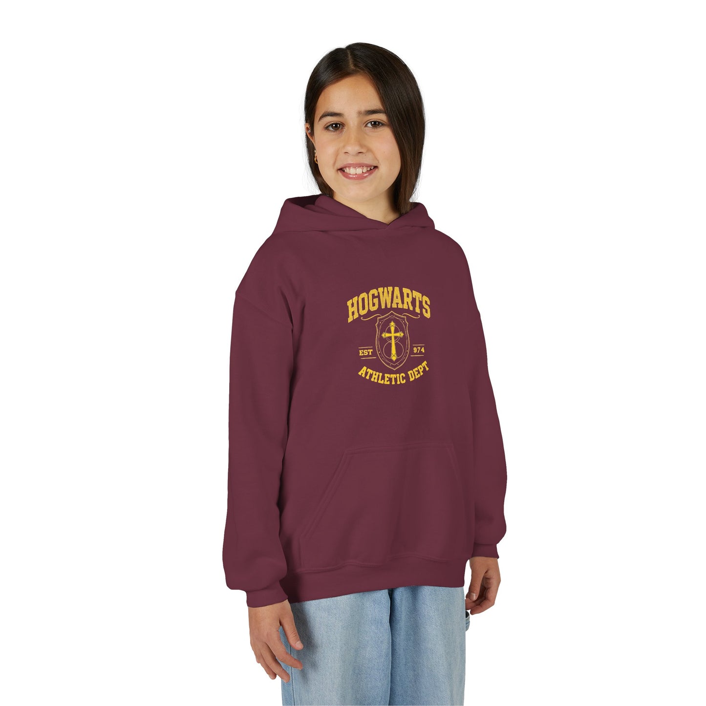 Hogwarts Youth Hooded Sweatshirt - Cozy Wizarding Apparel with a Christian Twist