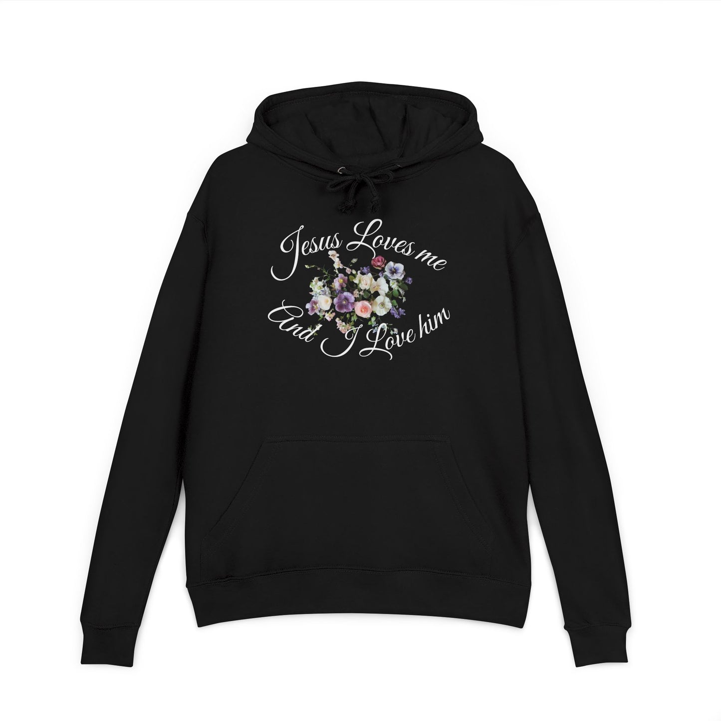 Floral Jesus Love Unisex Hoodie - Cozy Sweatshirt, Inspirational Gift, Faith-Based Apparel, Perfect for Church, Christian Style