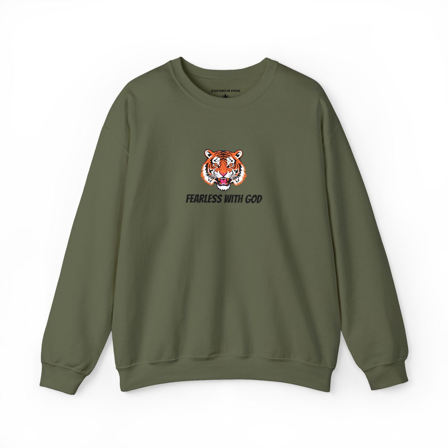 Crewneck Sweatshirt- Fearless with God Sweatshirt, Cozy Crewneck
