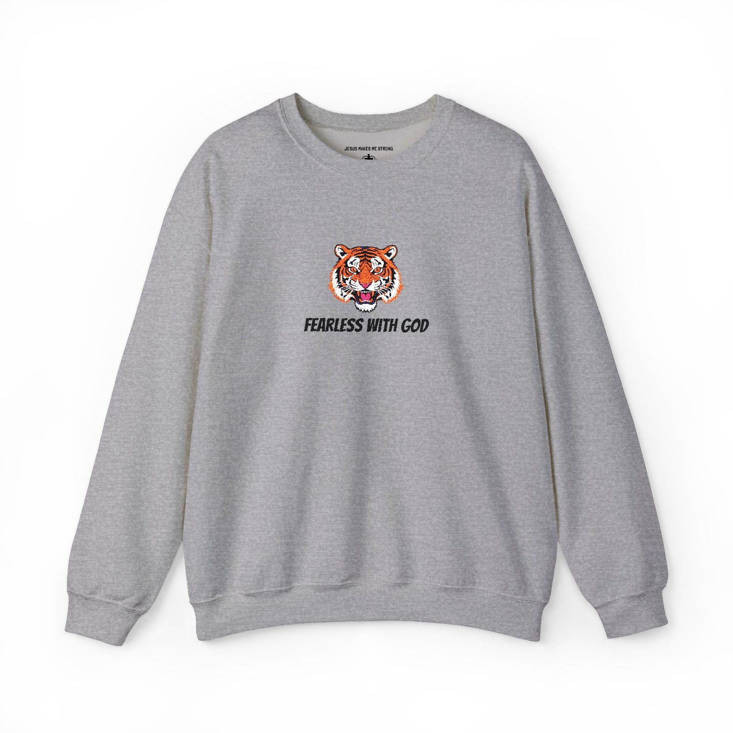 Crewneck Sweatshirt- Fearless with God Sweatshirt, Cozy Crewneck