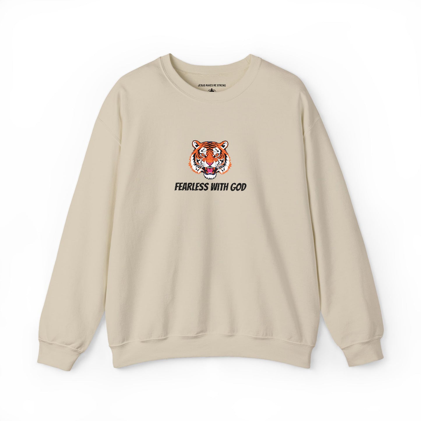 Crewneck Sweatshirt- Fearless with God Sweatshirt, Cozy Crewneck