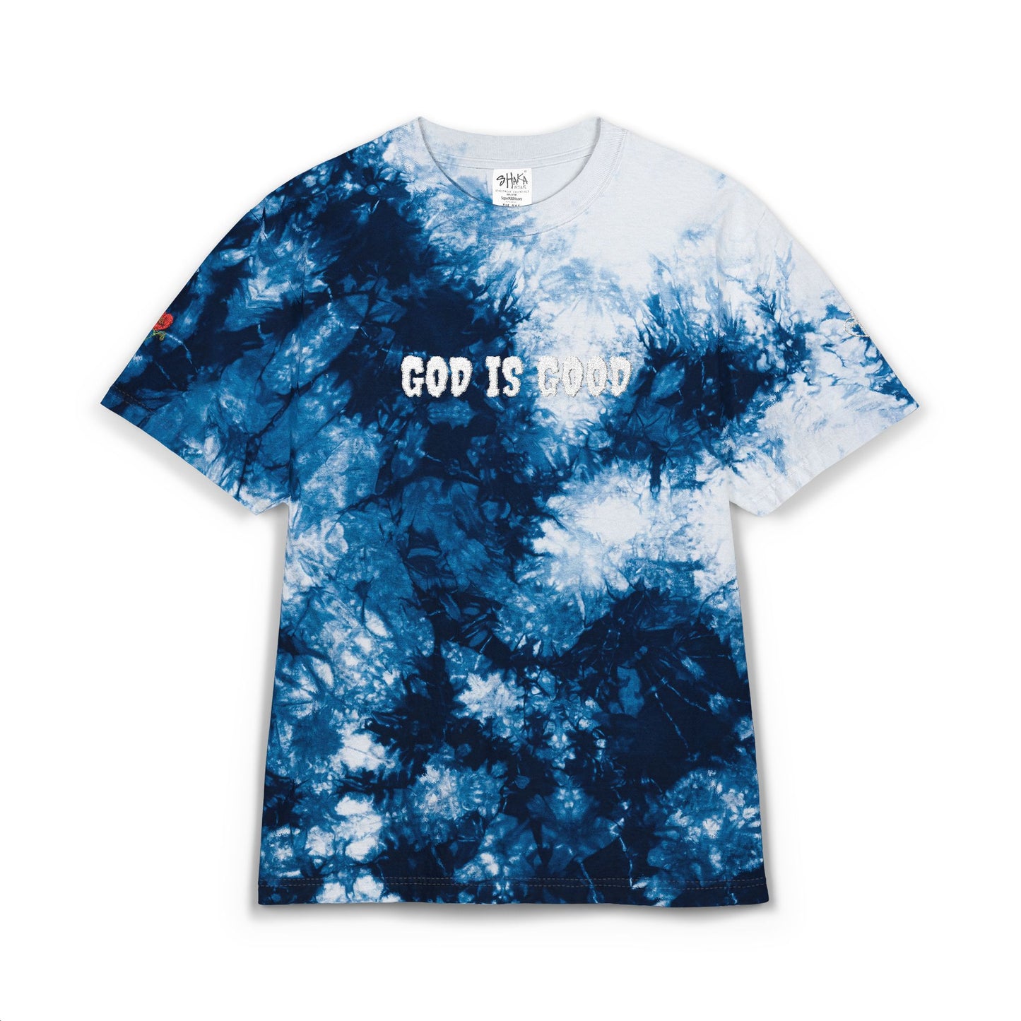 Vibrant Colorful T-Shirt (Embroidery) - God is Good, Oversized Tee, Boho Fashion, Festival Wear, Summer Style, Statement Shirt