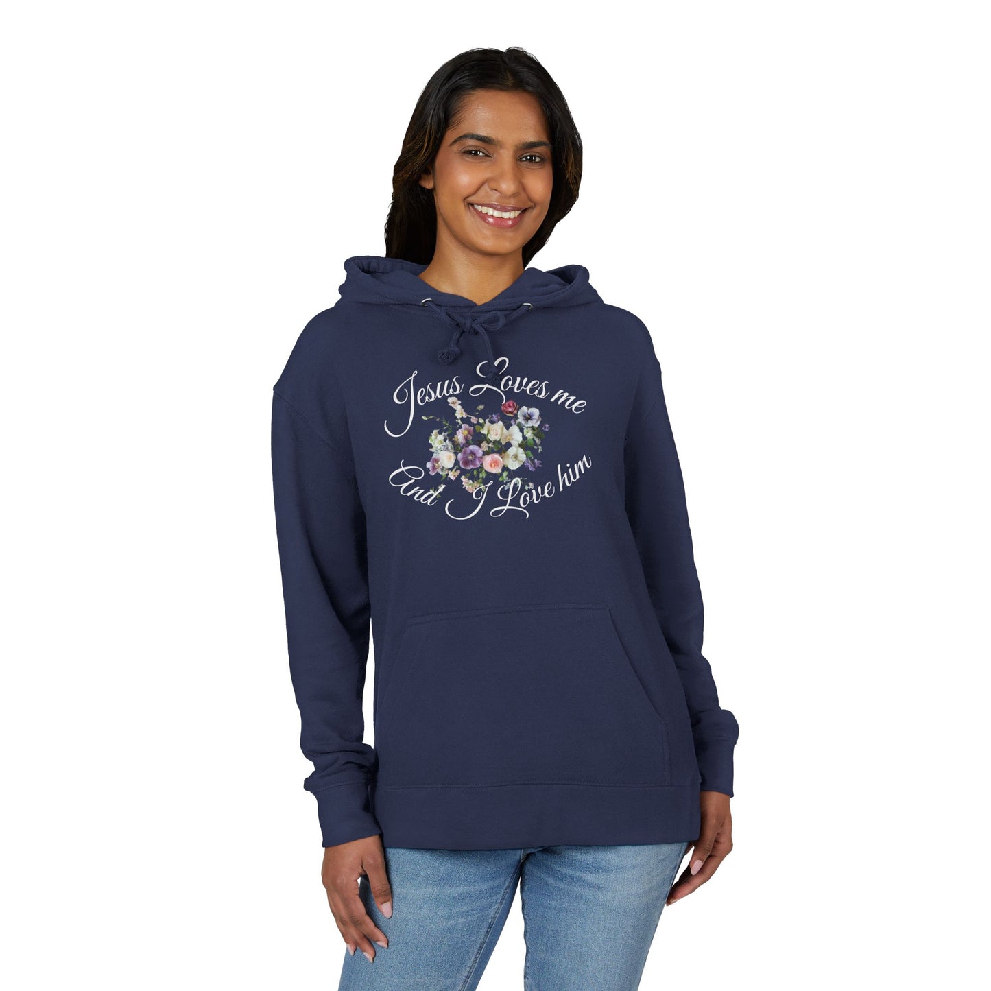 Floral Jesus Love Unisex Hoodie - Cozy Sweatshirt, Inspirational Gift, Faith-Based Apparel, Perfect for Church, Christian Style