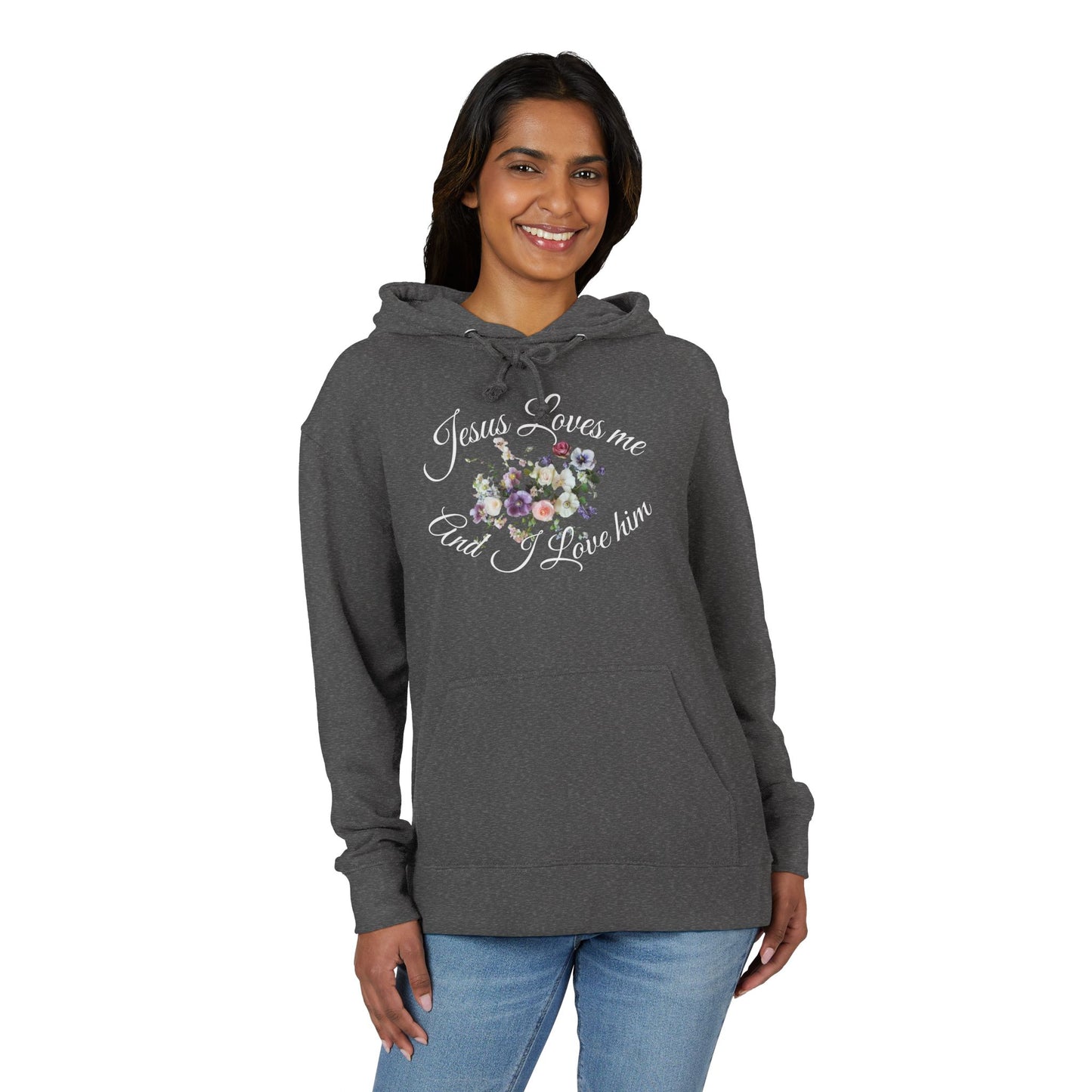 Floral Jesus Love Unisex Hoodie - Cozy Sweatshirt, Inspirational Gift, Faith-Based Apparel, Perfect for Church, Christian Style