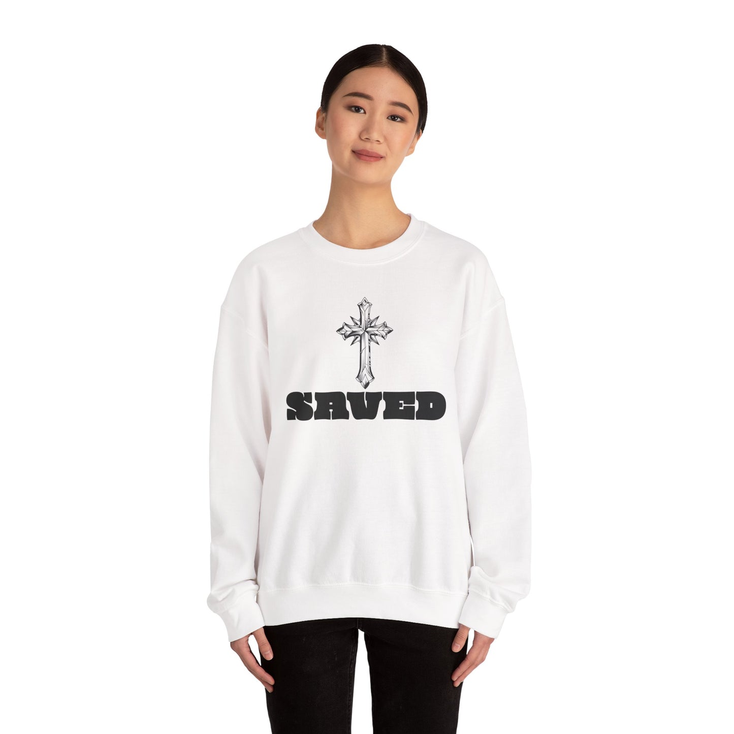 Saved Faith Unisex Crewneck Sweatshirt | Christian Apparel, Inspirational Gift, Casual Wear, Cozy Sweatshirt, Everyday Comfort