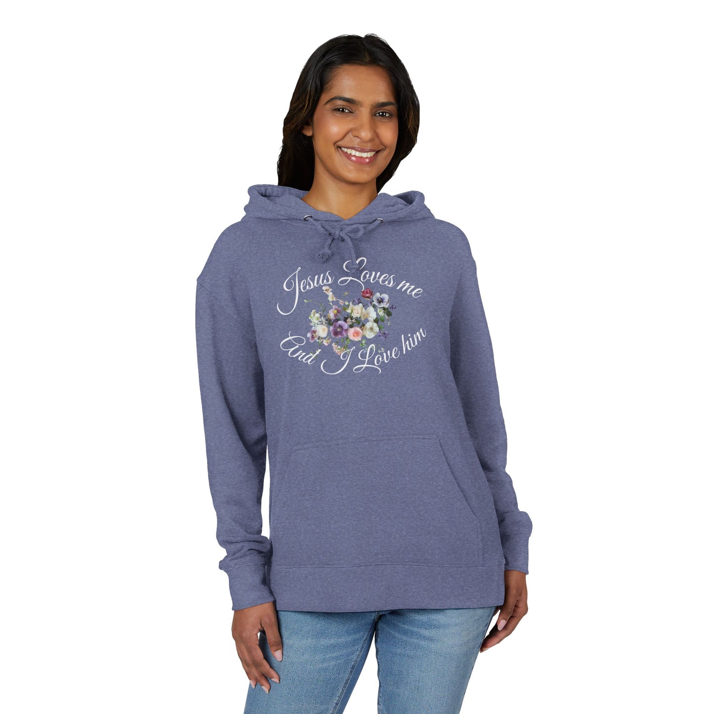 Floral Jesus Love Unisex Hoodie - Cozy Sweatshirt, Inspirational Gift, Faith-Based Apparel, Perfect for Church, Christian Style