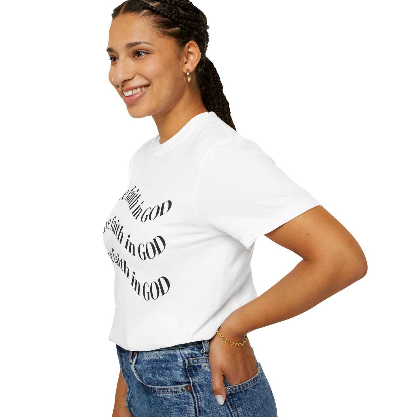 Faith-Inspired T-Shirt – Empowering Apparel, Christian Gift, Casual Wear, Everyday Micro-Statement, Summer Essential