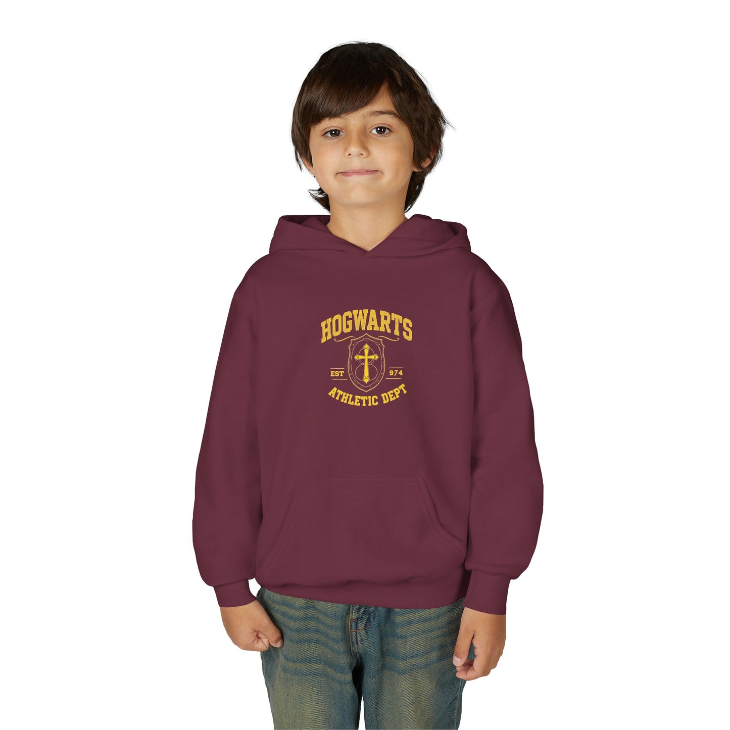 Hogwarts Youth Hooded Sweatshirt - Cozy Wizarding Apparel with a Christian Twist