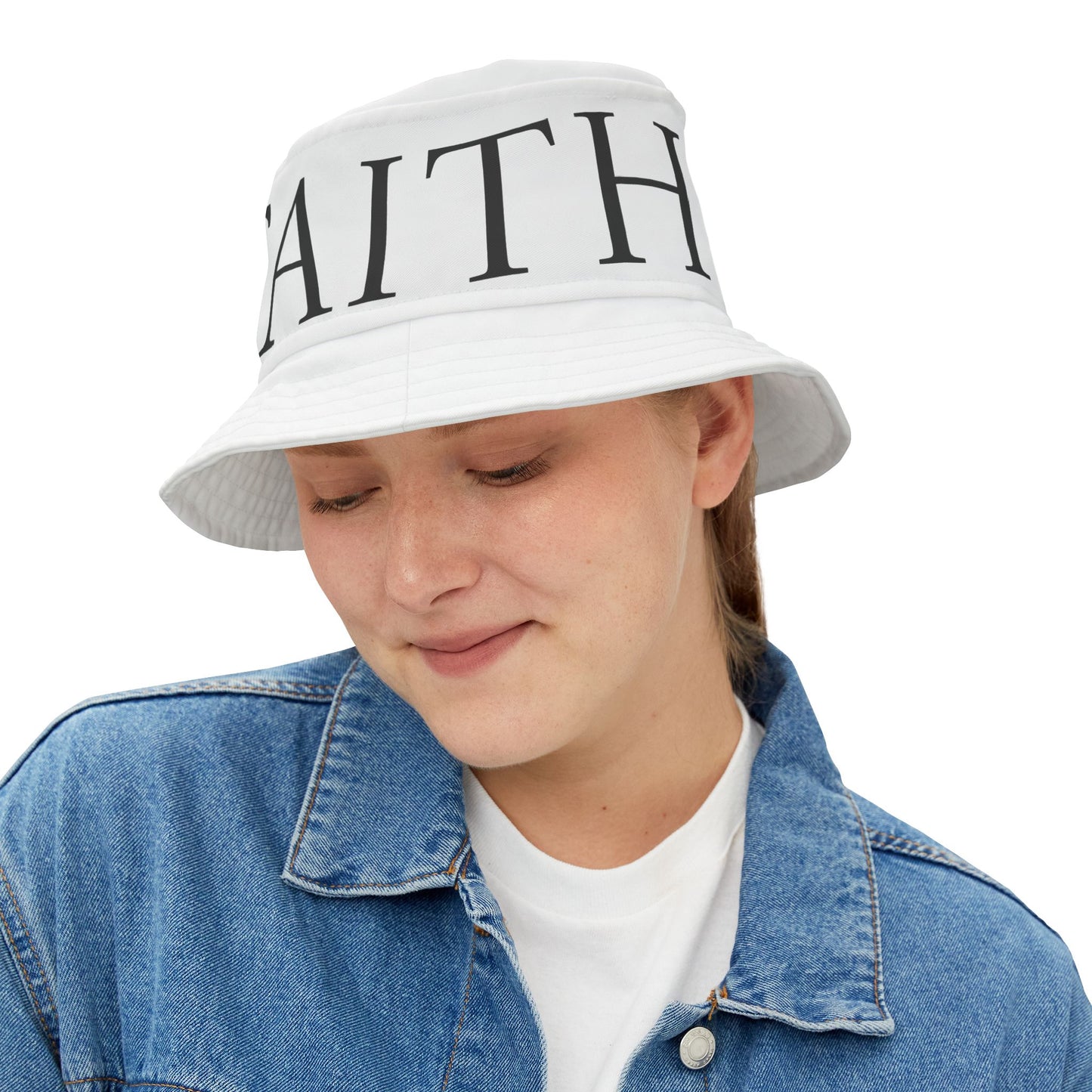 Faith Bucket Hat - Stylish Summer Headwear for Sun Protection, Faith-Inspired Gift for Friends, Trendy Outdoor Fashion