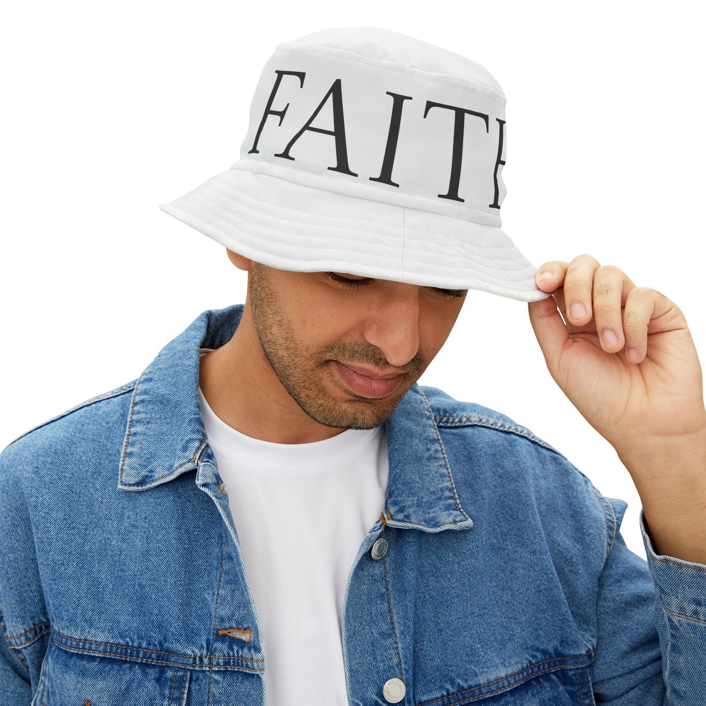 Faith Bucket Hat - Stylish Summer Headwear for Sun Protection, Faith-Inspired Gift for Friends, Trendy Outdoor Fashion