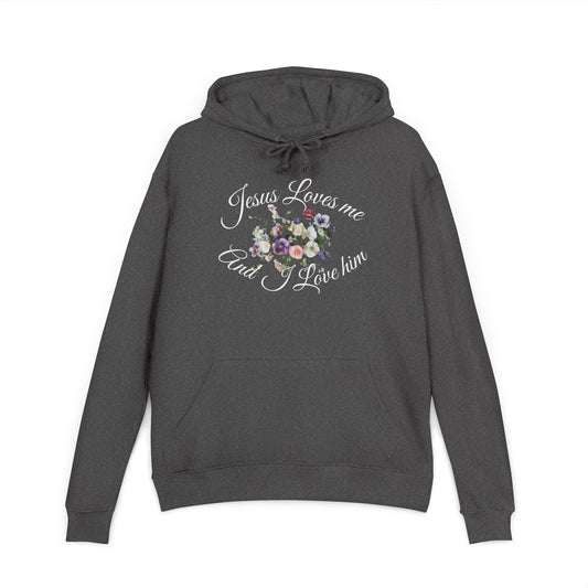 Floral Jesus Love Unisex Hoodie - Cozy Sweatshirt, Inspirational Gift, Faith-Based Apparel, Perfect for Church, Christian Style
