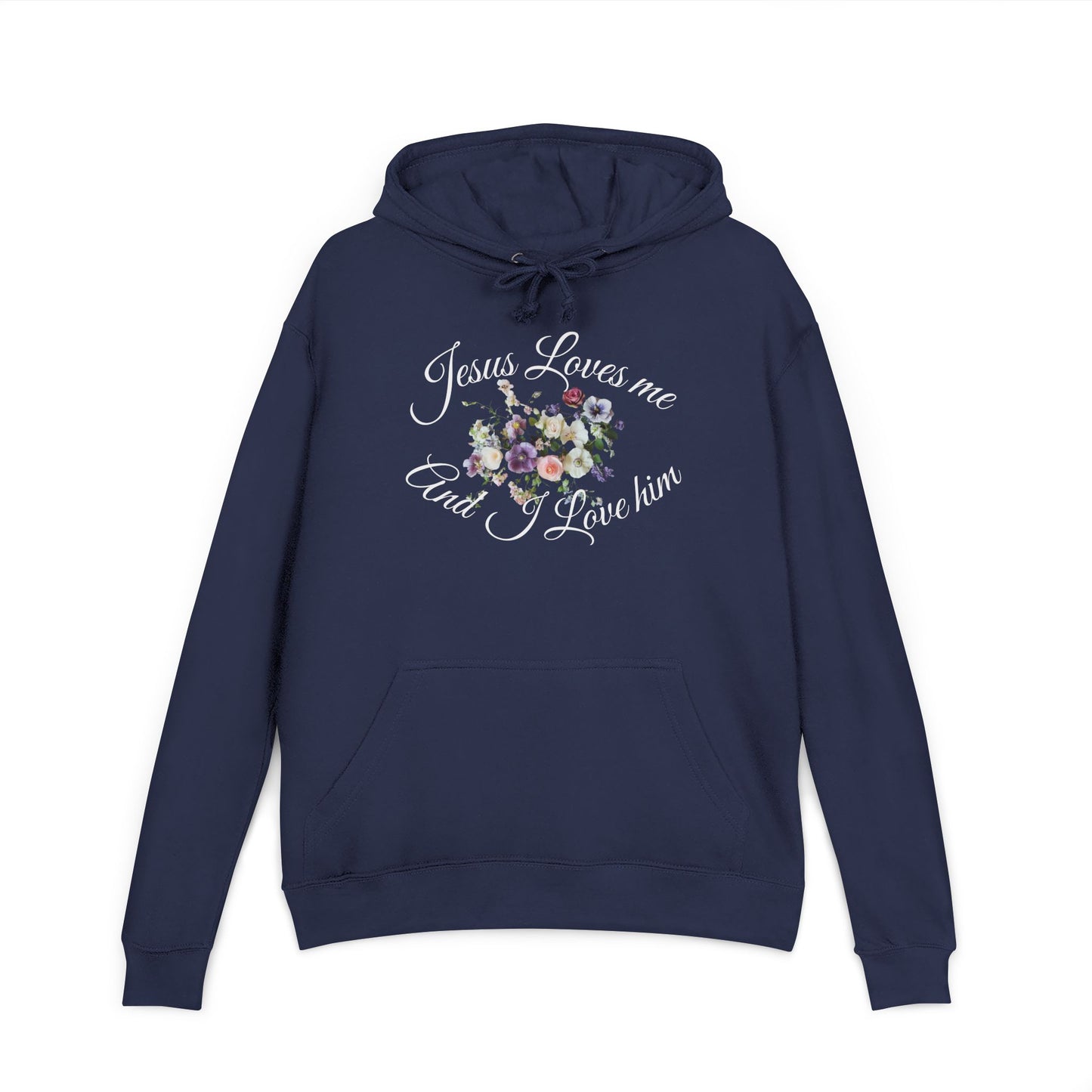 Floral Jesus Love Unisex Hoodie - Cozy Sweatshirt, Inspirational Gift, Faith-Based Apparel, Perfect for Church, Christian Style