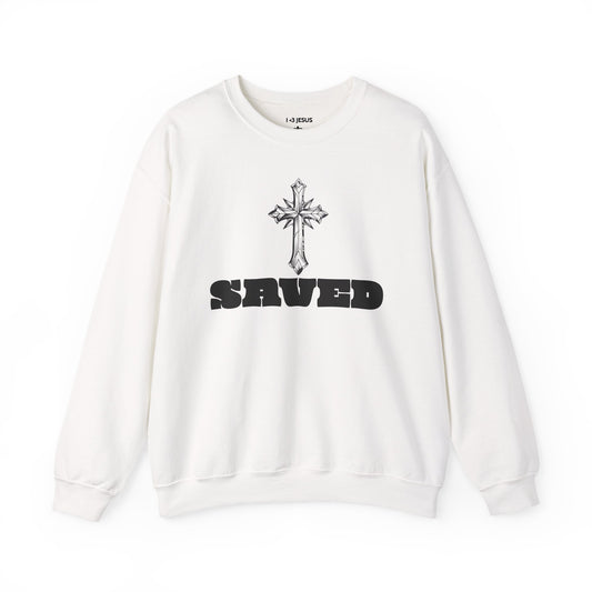 Saved Faith Unisex Crewneck Sweatshirt | Christian Apparel, Inspirational Gift, Casual Wear, Cozy Sweatshirt, Everyday Comfort