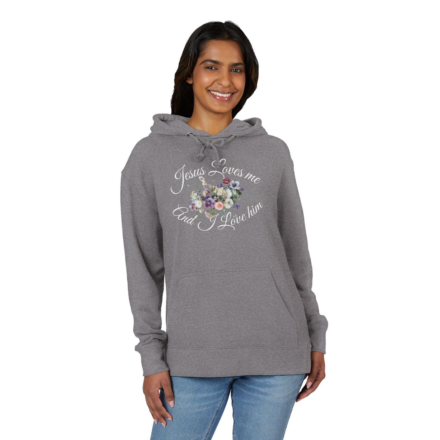 Floral Jesus Love Unisex Hoodie - Cozy Sweatshirt, Inspirational Gift, Faith-Based Apparel, Perfect for Church, Christian Style