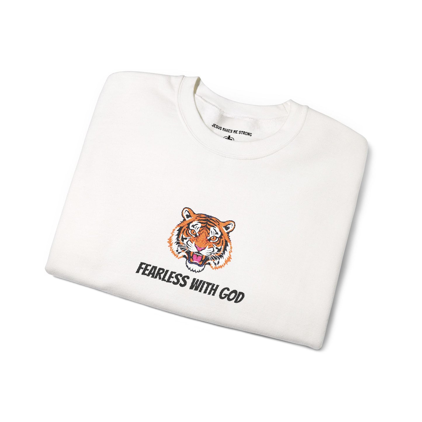 Crewneck Sweatshirt- Fearless with God Sweatshirt, Cozy Crewneck